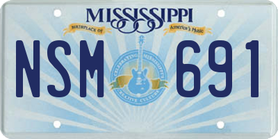 MS license plate NSM691