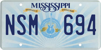 MS license plate NSM694