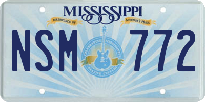 MS license plate NSM772