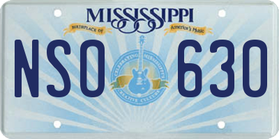 MS license plate NSO630