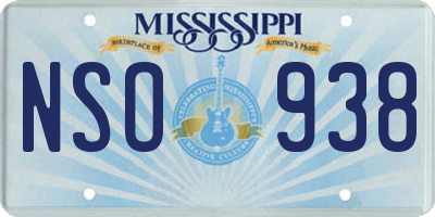 MS license plate NSO938