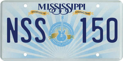 MS license plate NSS150