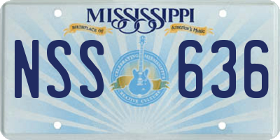MS license plate NSS636