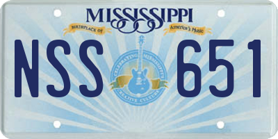 MS license plate NSS651