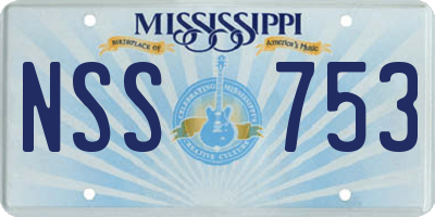 MS license plate NSS753