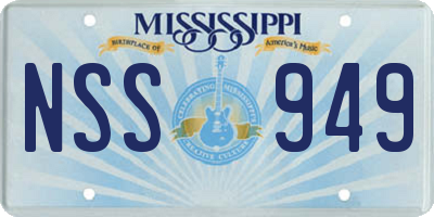 MS license plate NSS949