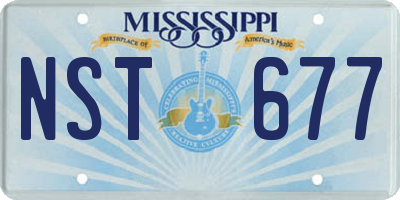 MS license plate NST677