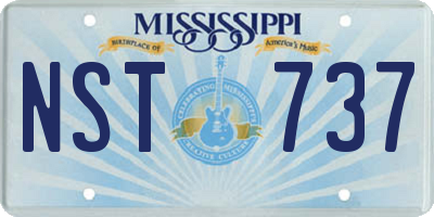 MS license plate NST737