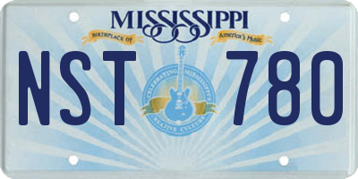MS license plate NST780