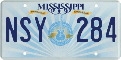 MS license plate NSY284