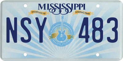 MS license plate NSY483