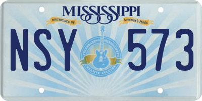 MS license plate NSY573