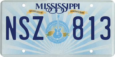 MS license plate NSZ813