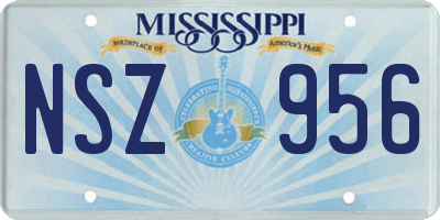 MS license plate NSZ956