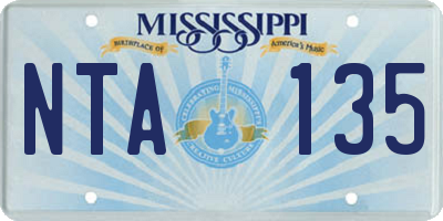MS license plate NTA135