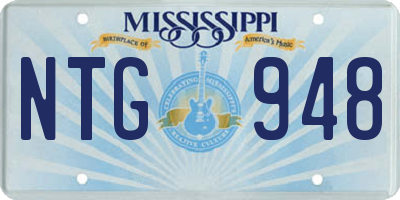 MS license plate NTG948
