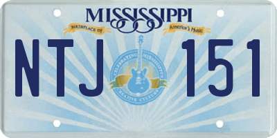 MS license plate NTJ151