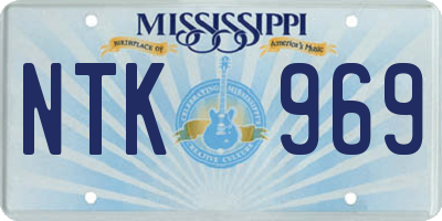 MS license plate NTK969