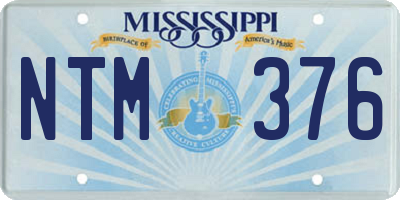 MS license plate NTM376