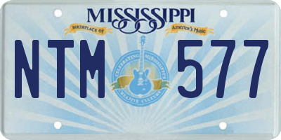 MS license plate NTM577