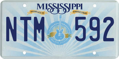 MS license plate NTM592