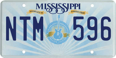 MS license plate NTM596