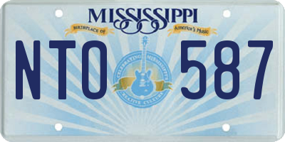 MS license plate NTO587