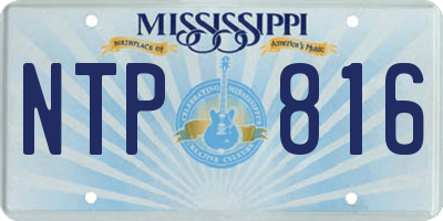 MS license plate NTP816