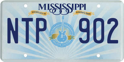 MS license plate NTP902