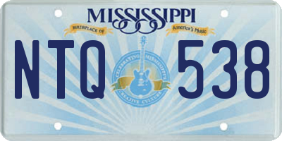 MS license plate NTQ538