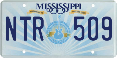 MS license plate NTR509