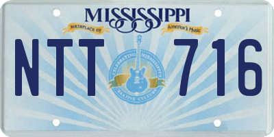 MS license plate NTT716