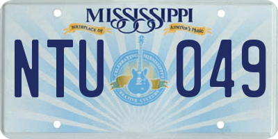 MS license plate NTU049