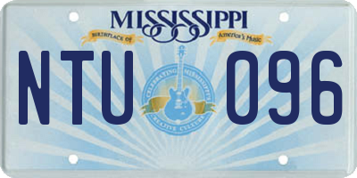 MS license plate NTU096