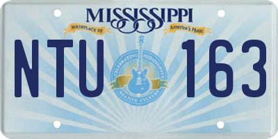MS license plate NTU163