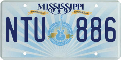 MS license plate NTU886