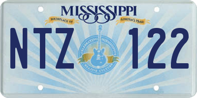 MS license plate NTZ122