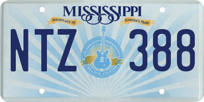 MS license plate NTZ388