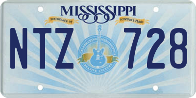 MS license plate NTZ728