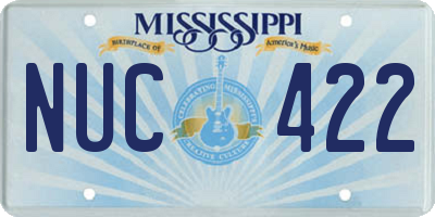 MS license plate NUC422