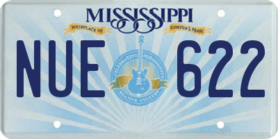MS license plate NUE622