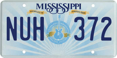 MS license plate NUH372