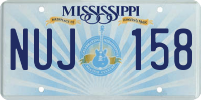 MS license plate NUJ158