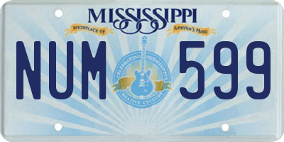 MS license plate NUM599