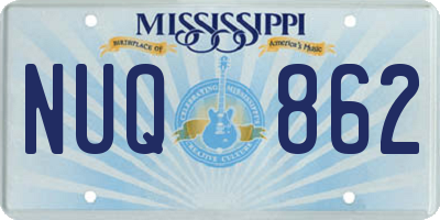 MS license plate NUQ862