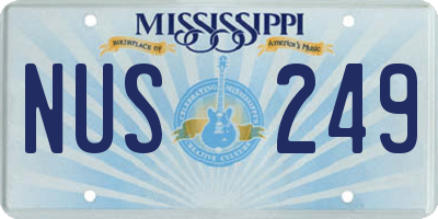 MS license plate NUS249