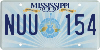 MS license plate NUU154