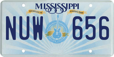 MS license plate NUW656