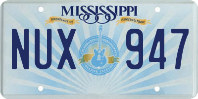 MS license plate NUX947
