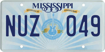 MS license plate NUZ049